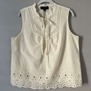Sleeveless Embroidered Top